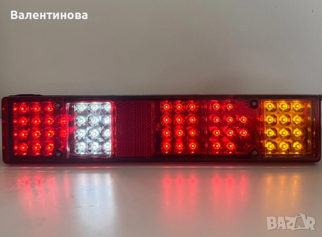 Комплект LED стопове 60 диода 12V 5 функции за бус, камион, ремарке