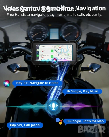 6.25" CarPlay / Android Auto за мотор с TPMS, снимка 7 - Аксесоари и консумативи - 55145789