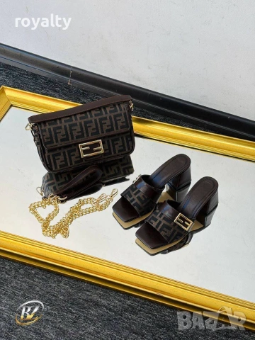 Fendi Нови Дамски Чехли Фенди , снимка 4 - Чехли - 55129030