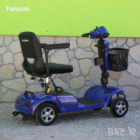 Инвалидна Електрческа Четириколка 350W СИНЯ , снимка 2 - Мотоциклети и мототехника - 54144753