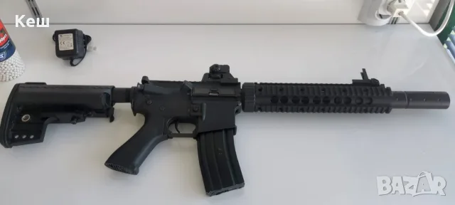 Airsoft M4A1 карабина с пластмасови топчета, снимка 3 - Други спортове - 55349504
