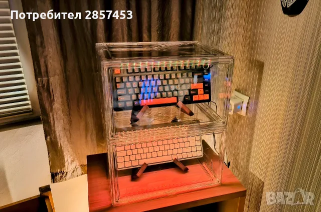 Oltraman комплект 2 LED витрини за обувки / клавиатури – RGB, дистанционно, снимка 3 - Други стоки за дома - 55344758