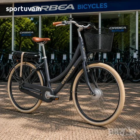НОВ Електрически Велосипед Tretwerk Aurora E-Bike Black - БЕЗПЛАТНА ДОСТАВКА, снимка 2 - Велосипеди - 55388959
