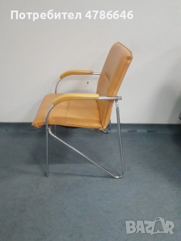 Посетителски стол кожа, снимка 2 - Столове за офис - 54311258