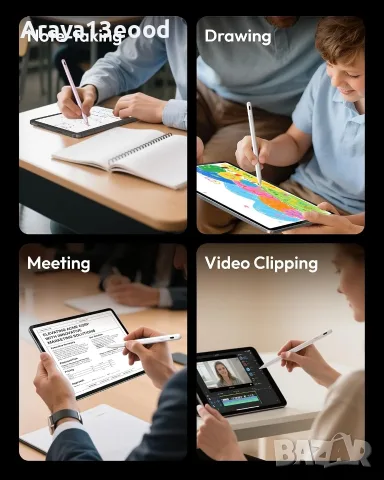 Стилус metapen Pencil A8 за iPad 2018–2026 с USB-C зареждане и Pixel Precision, снимка 8 - Аксесоари за Apple - 55702537