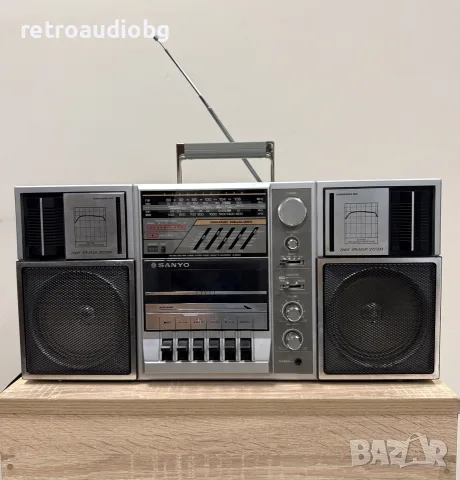 🔈Ретро радиокасетофон SANYO M 9835K - Boombox - профилактиран🔈, снимка 3 - Радиокасетофони, транзистори - 55662414