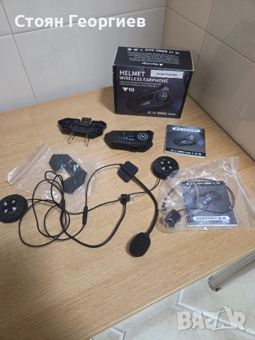 Чисто нова безжична Bluetooth слушалка за каска (модел V10),, снимка 2 - Друга електроника - 54383859
