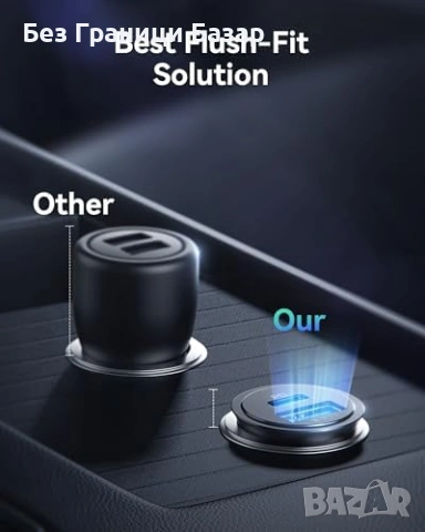 Ново Автомобилно зарядно INIU 60W USB-C USB-A бързо зареждане Адаптер кола запалка, снимка 7 - Друга електроника - 54057505
