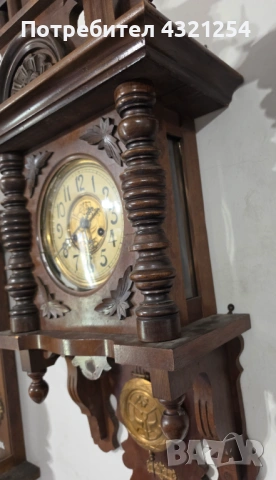 Стар немски стенен часовник, снимка 6 - Антикварни и старинни предмети - 54134373