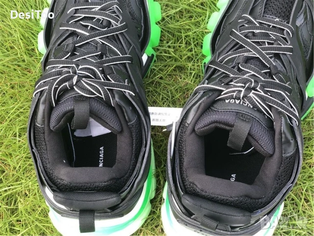 Balenciaga Track Sneaker "Black/Neon Green" , снимка 5 - Маратонки - 54362266