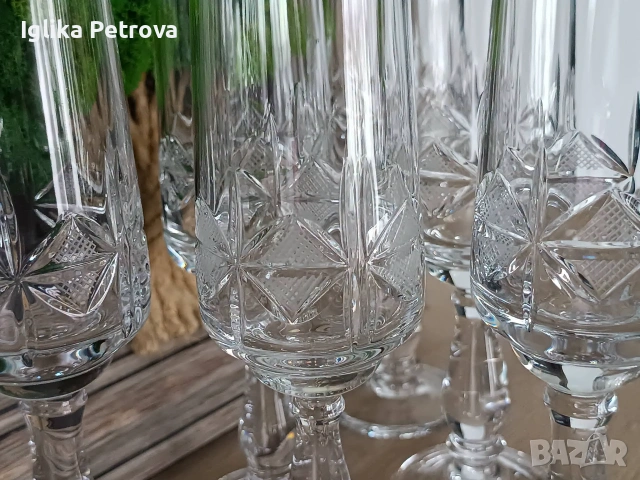 Нови,кристални чаши , снимка 15 - Антикварни и старинни предмети - 55014825