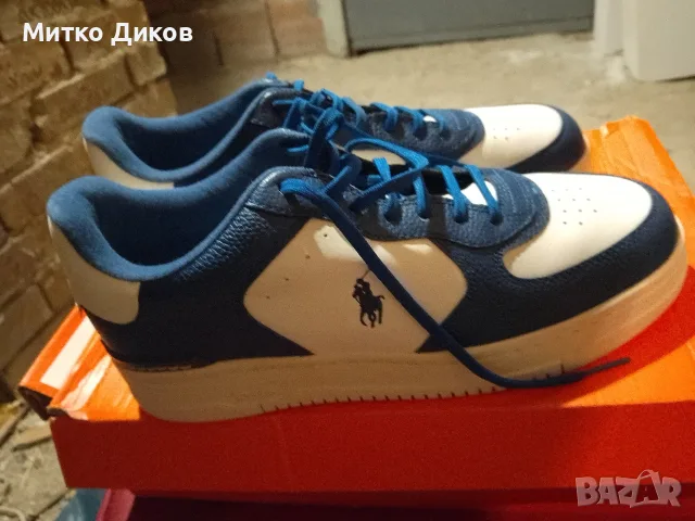 Polo Ralph Lauren BLAU LEATHER-MASTERS CRT-SK-LTL - JUNGEN UK 8 US 9 №42 стел. 27см ест..кожа марат., снимка 8 - Маратонки - 55605082