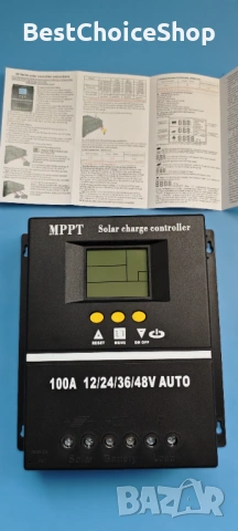 100A MPPT соларен контролер за зареждане 12V 24V 36V 48V LCD дисплей 100V, двоен USB, снимка 3 - Друга електроника - 54215862