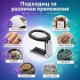 Голяма увеличителна ръчна и настолна лупа с LED осветление за четене книги ремонт лед лампа евтина, снимка 7