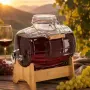 Стъклен диспенсър за напитки 8L, с кран и бамбукова поставка, снимка 2