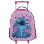 Ученическа раница с колелца за момиче lilo & stitch розово_1252185, снимка 1
