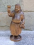 Красива Стара Дървена Фигура Монах , снимка 6