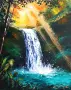 "Тюркоазен рай" Картина 50х40см, Маслена живопис с шпакла, снимка 1