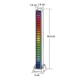 RGB LED лента с аудио активация, 32 LED диода, USB-C | Музикален VU метър за гейминг 10257, снимка 9