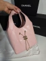 Chanel Basket Bag Дамска Розова Чанта От Телешка Кожа Код Brand Luxury Fashion40, снимка 1