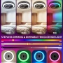 Смарт таванен вентилатор с LED RGB осветление 50 см, WiFi, Alexa, дистанционно, снимка 6