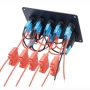 Автомобилен контролен панел с 5 бутона ON/OFF, IP65, 12V/24V – с волтметър, USB и гнездо 10228, снимка 8