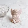 3D ангел свети крака и сърце силиконов молд форма свещи гипс сапун смола фондан декорация торта , снимка 3