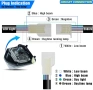 Маска с LED Фар за мотор, мотоциклет Бяла с къси и дълги светлини - Универсален модел за ENDURO / Tr, снимка 3