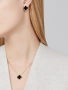 Van Cleef & Arpels VCA Gold Black Onyx Vintage Alhambra Clips Дамски Обеци, снимка 10
