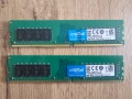 2X16GB 32GB DDR4 2133Mhz Crucial RAM памет | CL15 | Тествана! | MemTest PASS | За настолен компютър, снимка 1