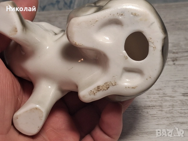 Стара Порцеланова Фигура Куче, снимка 10 - Антикварни и старинни предмети - 54582253