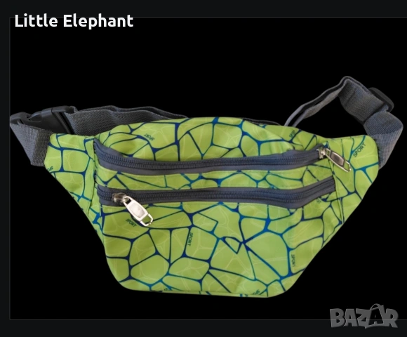 ​🟢 2. Спортна чанта в цвят „Лайм“ – Геометричен принт/нова