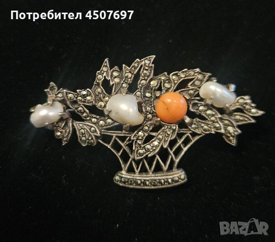 Изискана колекция от автентични антикварни брошки 1900 - 1920 г., снимка 3 - Колиета, медальони, синджири - 54703300