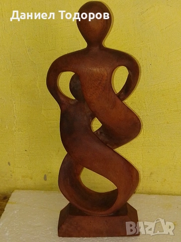Стара Дървена Фигура , Статуетка от Махагон., снимка 7 - Антикварни и старинни предмети - 53977428