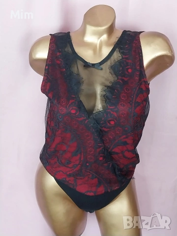  Резервирани M/L Черно дантелено боди , снимка 6 - Бельо - 54095032