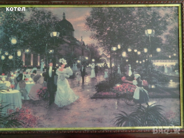 Продавам -Рядка рамкирана картина "Elegant Evening / Would You Like Some Flowers?" – Christa Kieffer, снимка 6 - Антикварни и старинни предмети - 54667798