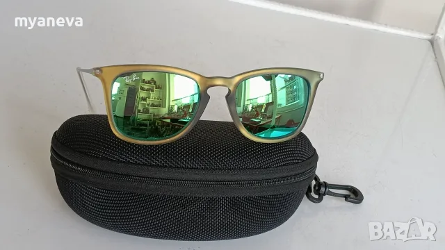 Ray-Ban, слънчеви очила с матова зелена рамка и огледални зелени стъкла . , снимка 11 - Слънчеви и диоптрични очила - 55442215