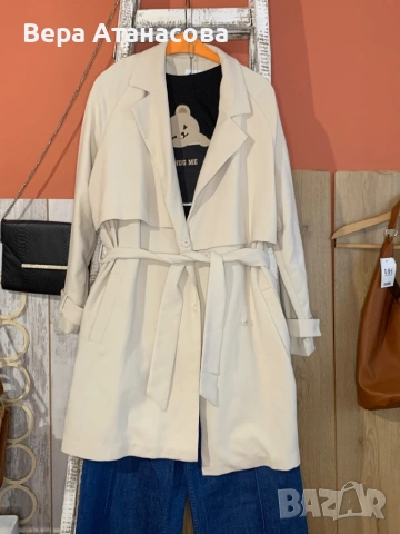 👜 Тренч в бежов цвят, перфектен за пролет/есен🤎