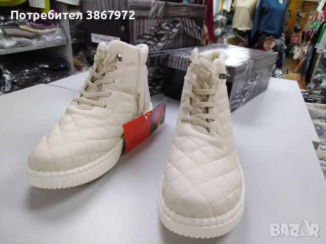 Дамски боти с цип и ластични връзки, снимка 3 - Дамски боти - 55579984