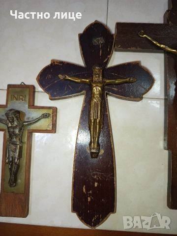 Разпятие/ Кръст за стена, снимка 3 - Антикварни и старинни предмети - 54182675