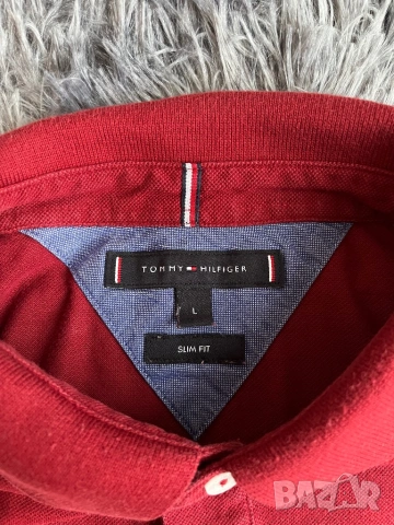 Поло Tommy Hilfiger Бордо L , снимка 5 - Ризи - 54257918