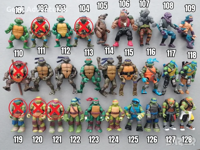 Екшън Фигурки Teenage Mutant Ninja Turtles TMNT Костенурките Нинджа, снимка 7 - Колекции - 47235429