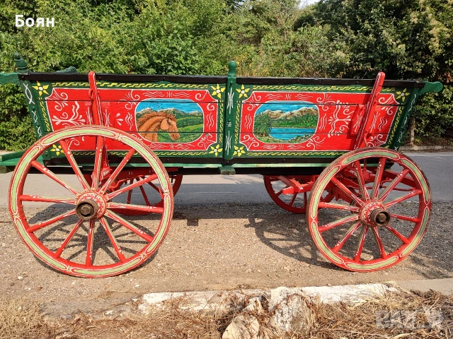 Рисувана конска каруца, снимка 2 - Декорация за дома - 54035201