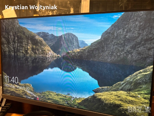 Samsung Monitor S24R350FHU 24” Full HD IPS HDMI/VGA – Отлично състояние, снимка 2 - Монитори - 54669053