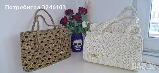 Ръчно плетени чанти блузи и аксесоари , снимка 2 - Чанти - 55675692