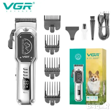 Професионална безжична машинка за подстригване на домашни любимци VGR V-201 | 200 мин работа