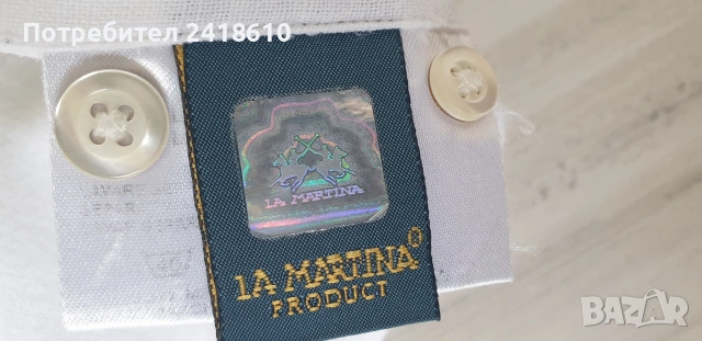 La Martina Len/ Лен Slim Fit Mens Size M  ОРИГИНАЛ! Мъжка Ленена Риза., снимка 8 - Ризи - 54883399