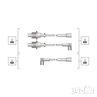 Кабели за свещи к-т за CITROEN BX;PEUGEOT 205 II,309 I,309 II,405 I 1.6/1.9 85-98г. № T436S, снимка 2 - Части - 55574552