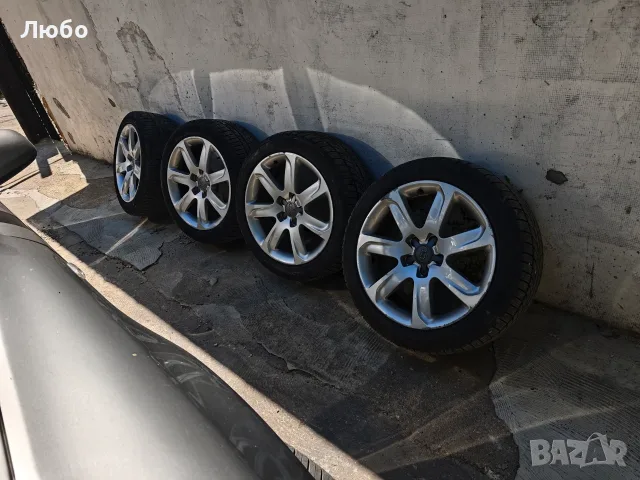 18 5х112 8.5ж ет32 лети джанти за Ауди със зимни гуми 245 45 18 Audi 5x112 8.5j et32 66.6mm