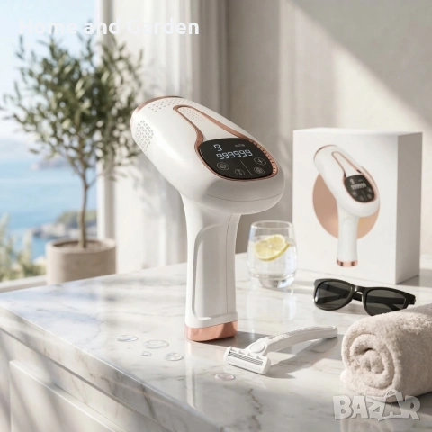 Професионален IPL Епилатор с Ice Cool функция, 1 000 000 импулса, 9 нива на мощност и UV филтър, снимка 4 - Епилатори - 54026736